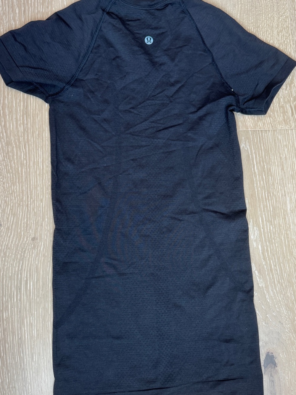lululemon athletica Black Fitted Short-Sleeve Athletic Shirt